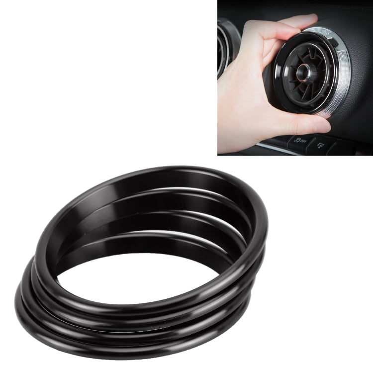 4 PCS Car Metal Air Outlet Decorative Outside Ring for Audi A3 / S3 / Q2L