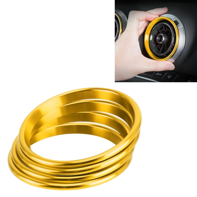 4 PCS Car Metal Air Outlet Decorative Outside Ring for Audi A3 / S3 / Q2L