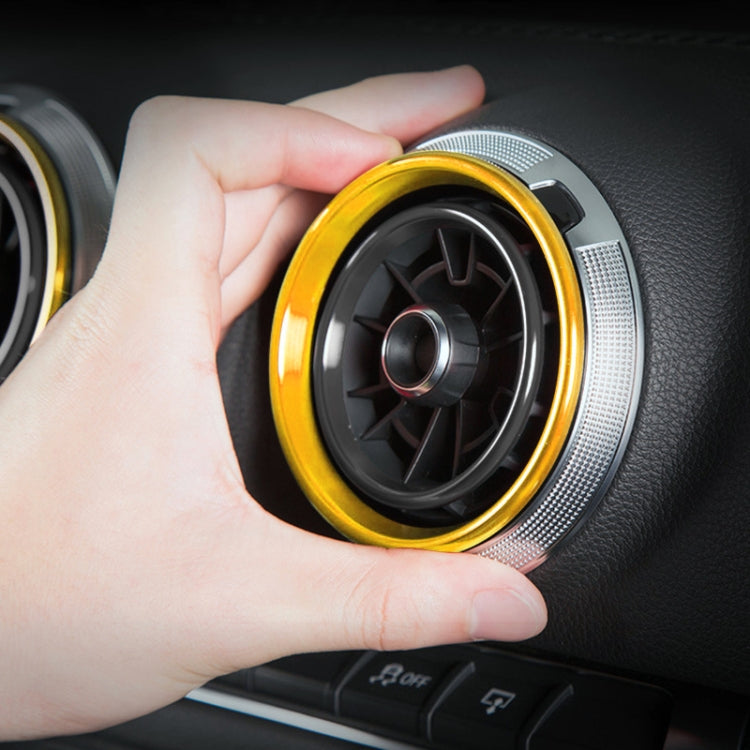 4 PCS Car Metal Air Outlet Decorative Outside Ring for Audi A3 / S3 / Q2L
