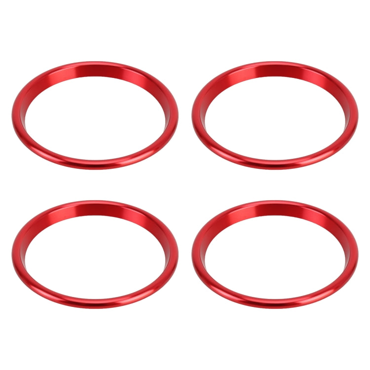 4 PCS Car Metal Air Outlet Decorative Outside Ring for Audi A3 / S3 / Q2L