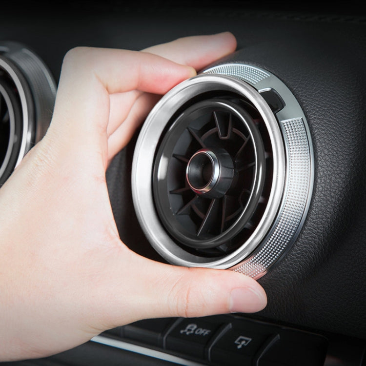 4 PCS Car Metal Air Outlet Decorative Outside Ring for Audi A3 / S3 / Q2L