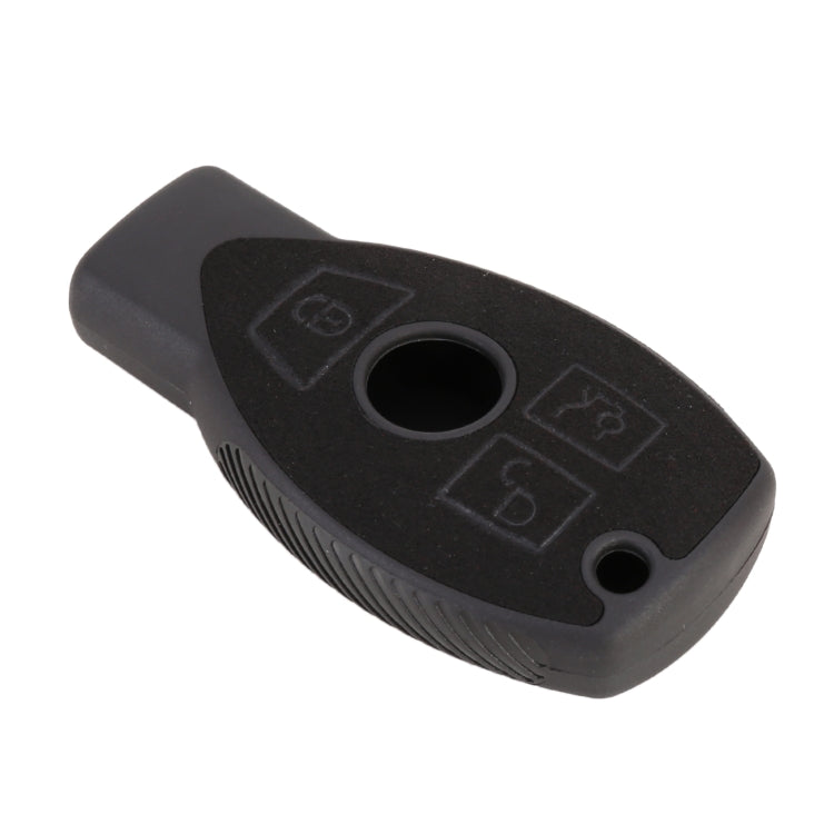Car Flocking Plastic Key Protective Cover Three Buttons for Mercedes-Benz