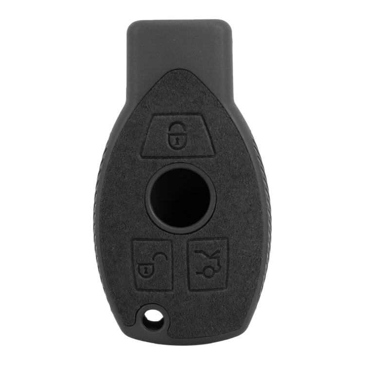 Car Flocking Plastic Key Protective Cover Three Buttons for Mercedes-Benz
