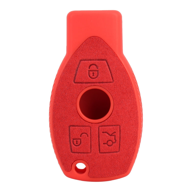 Car Flocking Plastic Key Protective Cover Three Buttons for Mercedes-Benz