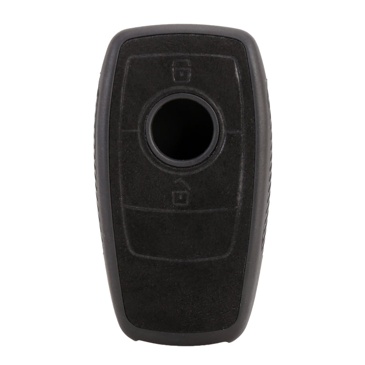 Car Flocking Plastic Square-shaped Key Protective Cover Three Buttons for Mercedes-Benz