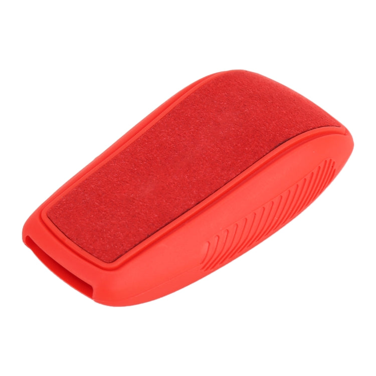 Car Flocking Plastic Square-shaped Key Protective Cover Three Buttons for Mercedes-Benz