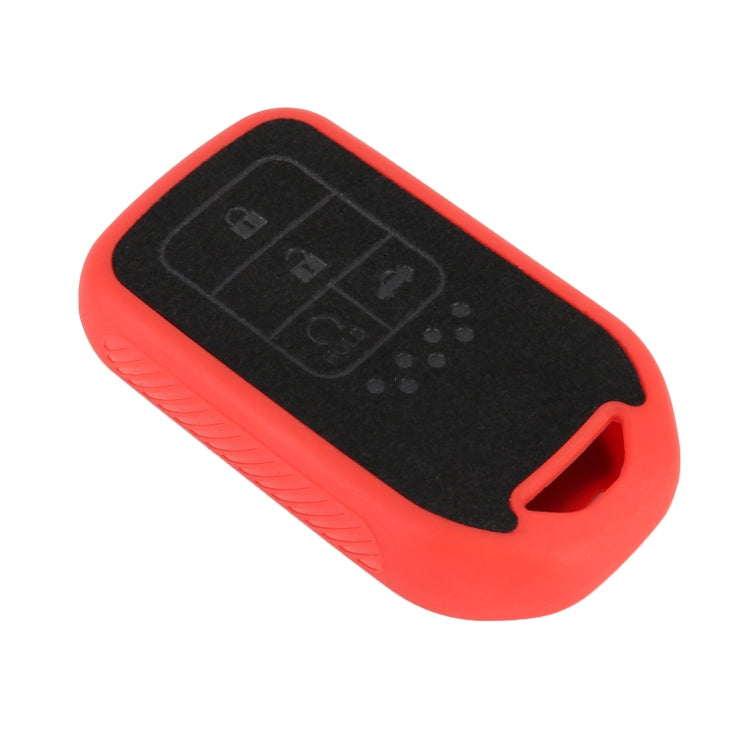 Car Flocking Plastic Knife-shaped Key Protective Cover Four Button with Start Button for Honda