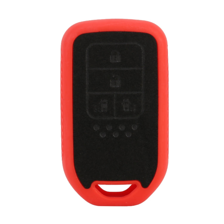 Car Flocking Plastic Knife-shaped Key Protective Cover Four Button with Left And Right Sliding Door Keys for Honda