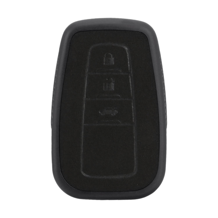 Car Flocking Plastic Key Protective Cover Three Buttons for Toyota, Style 1