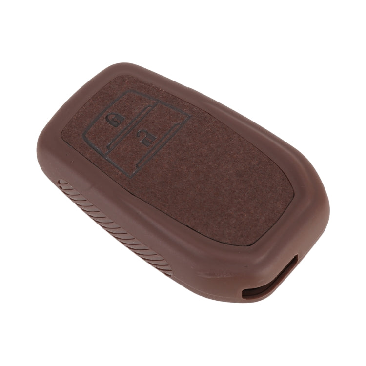 Car Flocking Plastic Key Protective Cover Two Buttons for Toyota, Style 2
