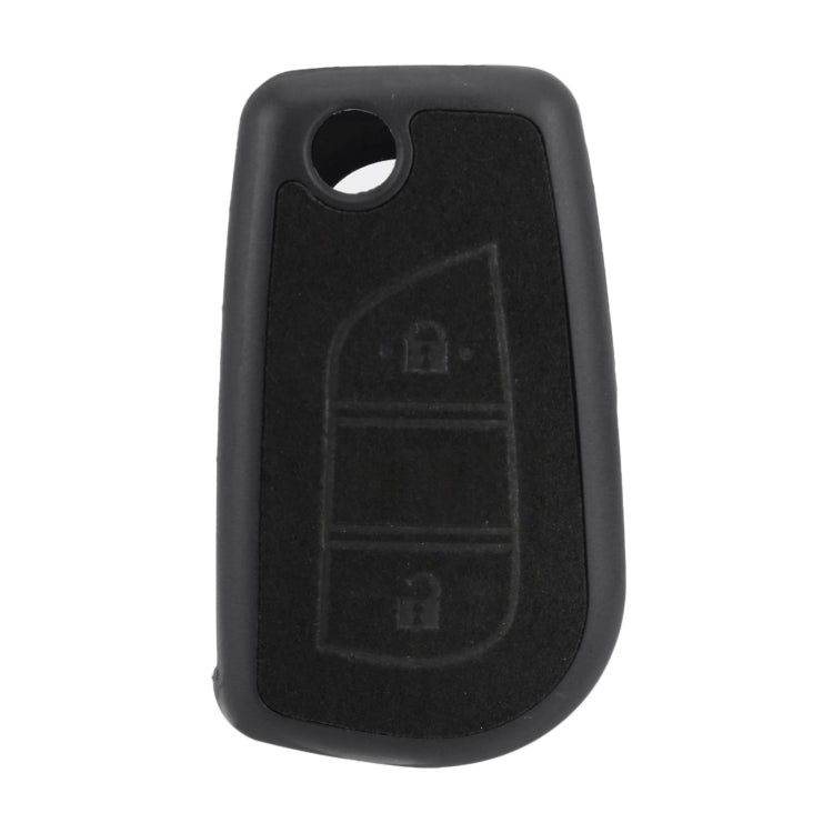 Car Flocking Plastic Key Protective Cover Two Buttons for Toyota, Style 3