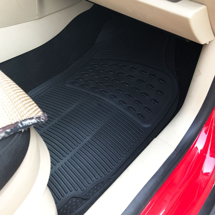 [US Warehouse] 3 PCS Replacement Anti-slip Rubber Car Floor Mats 88241(Black)