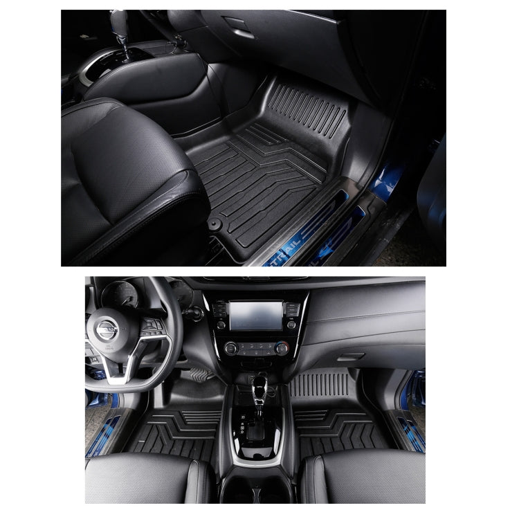 [US Warehouse] 3D TPE All Weather Car Floor Mats Liners for Nissan Rouge X-Trail 2014-2020(Black)