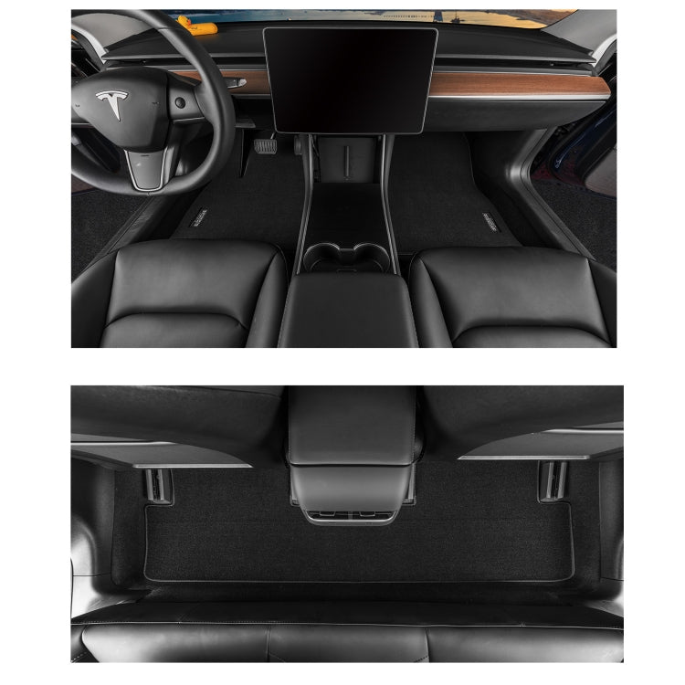 [US Warehouse] All Weather Non Slip Carpet Car Floor Mats Liners for Tesla Model 3 2017-2020