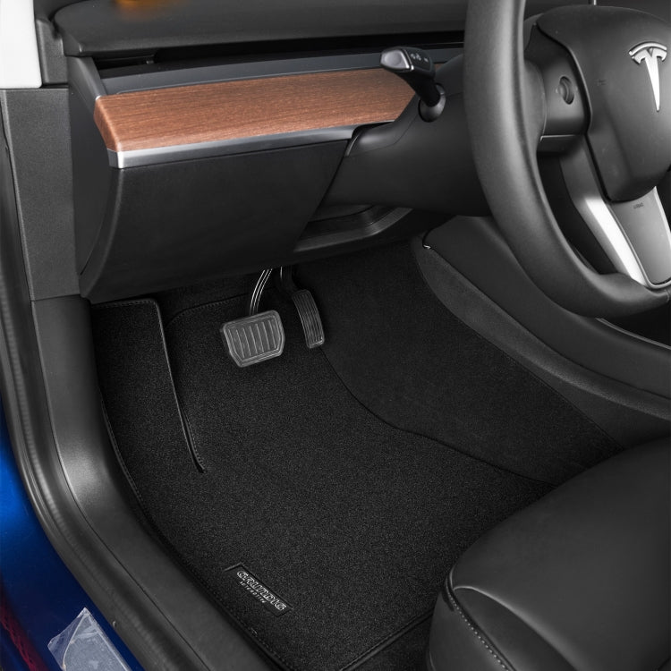 [US Warehouse] All Weather Non Slip Carpet Car Floor Mats Liners for Tesla Model 3 2017-2020