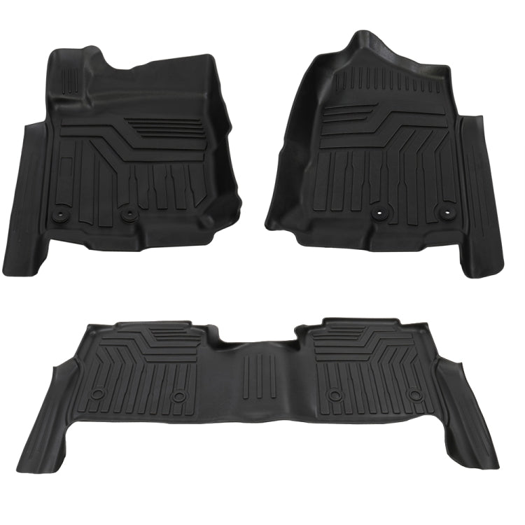 [US Warehouse] Floor Mats Liner 2 Row Set for Nissan Titan Crew Cab