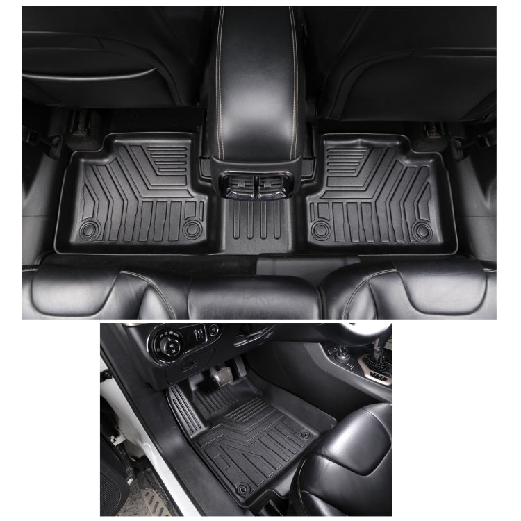 [US Warehouse] 3D TPE All Weather Car Floor Mats Liners for Dodge Ram 1500 Classic Crew Cab 2019 (Does not fit 2019 2500/3500), Ram 1500/2500/3500 2012-2018 (1st & 2nd Rows)