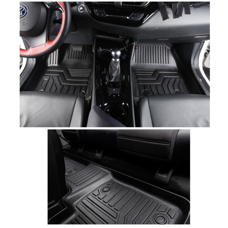 [US Warehouse] 3D TPE All Weather Car Floor Mats Liners for Toyota CHR 2017-2020(1st & 2nd Rows)