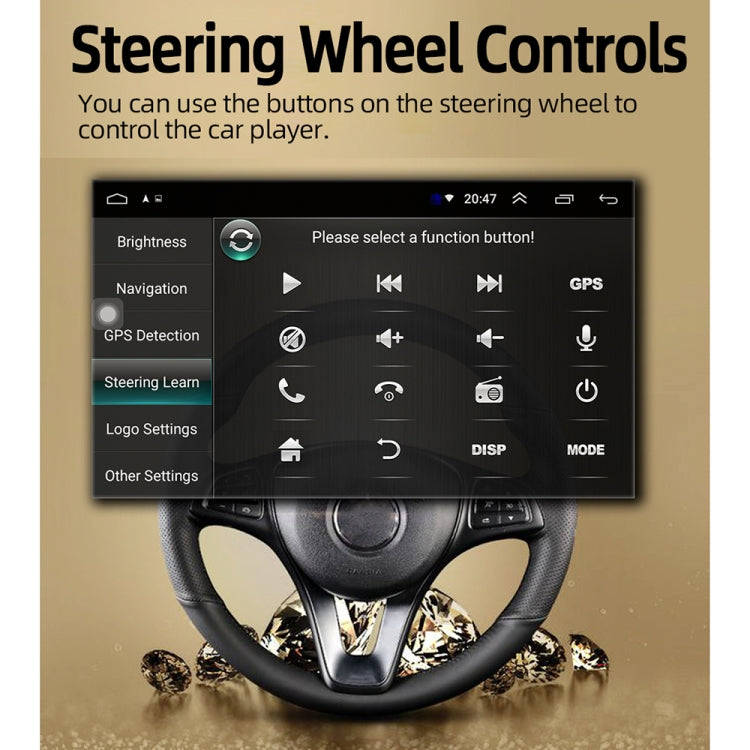 HD 7 inch Car Stretch Android Player GPS Navigation Bluetooth Stereo Radio, Support Mirror Link & FM & WIFI