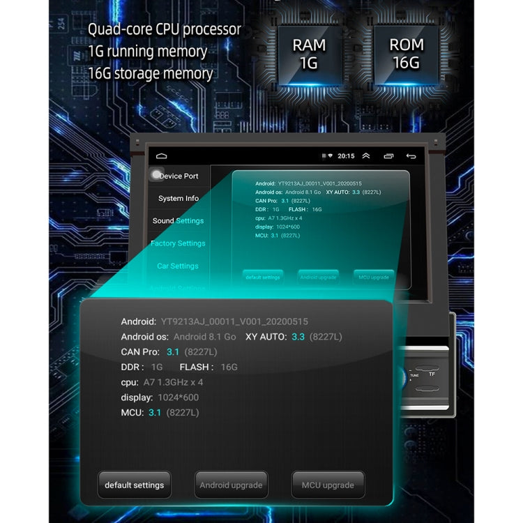 HD 7 inch Car Stretch Android Player GPS Navigation Bluetooth Stereo Radio, Support Mirror Link & FM & WIFI