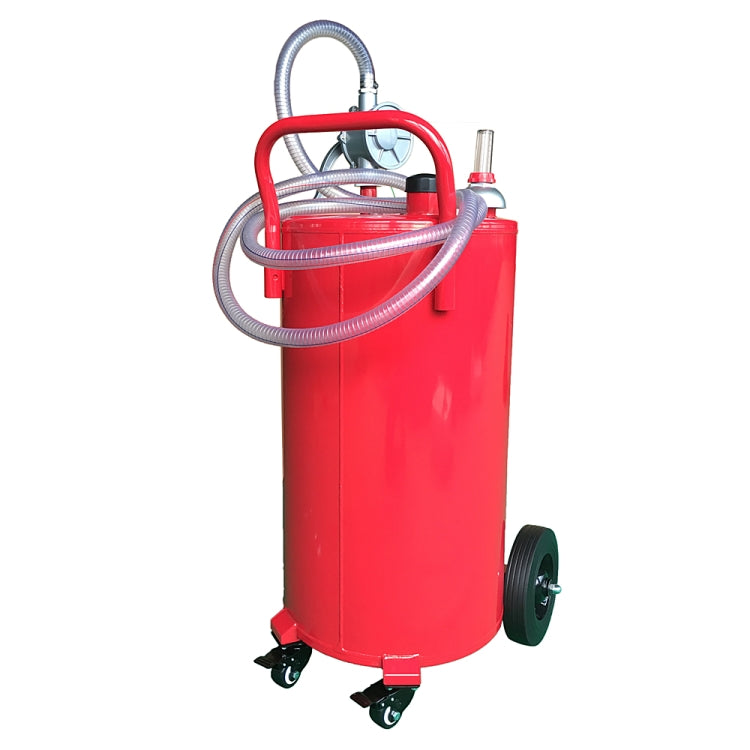 [US Warehouse] 35 Gallon Steel Fuel Storage Tank Hand-operated Gasoline Pump