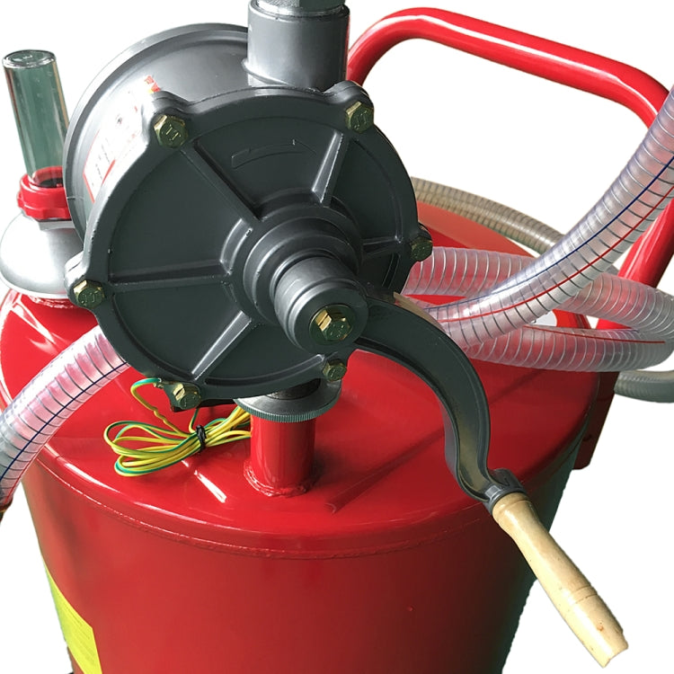 [US Warehouse] 35 Gallon Steel Fuel Storage Tank Hand-operated Gasoline Pump