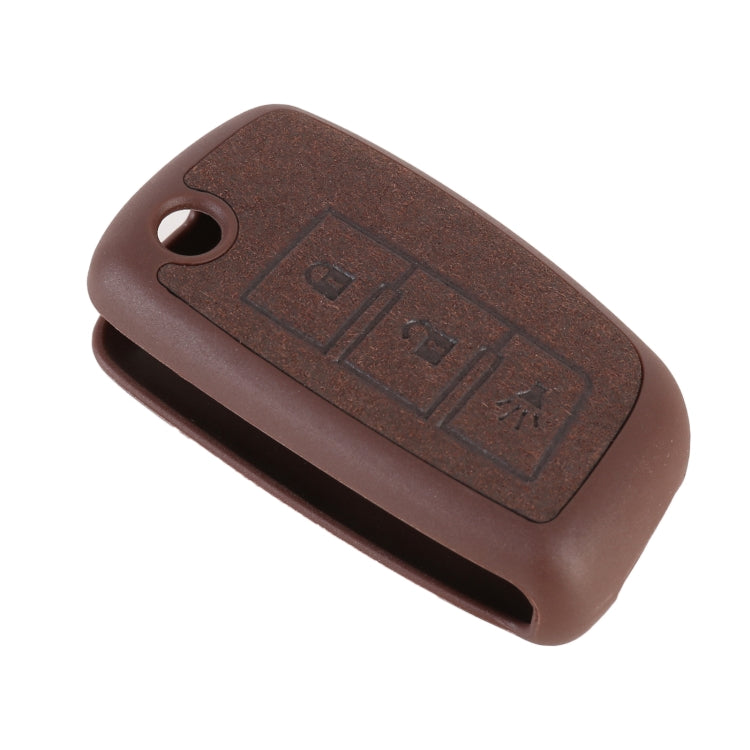 Car Flocking Plastic Key Protective Cover Three Buttons A for Nissan X-TRAIL / Teana / Qashqai / Sylphy / Tiida, Style 1