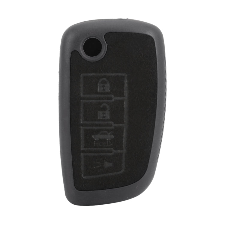 Car Flocking Plastic Key Protective Cover Four Buttons for Nissan X-TRAIL / Teana / Qashqai / Sylphy / Tiida, Style 1