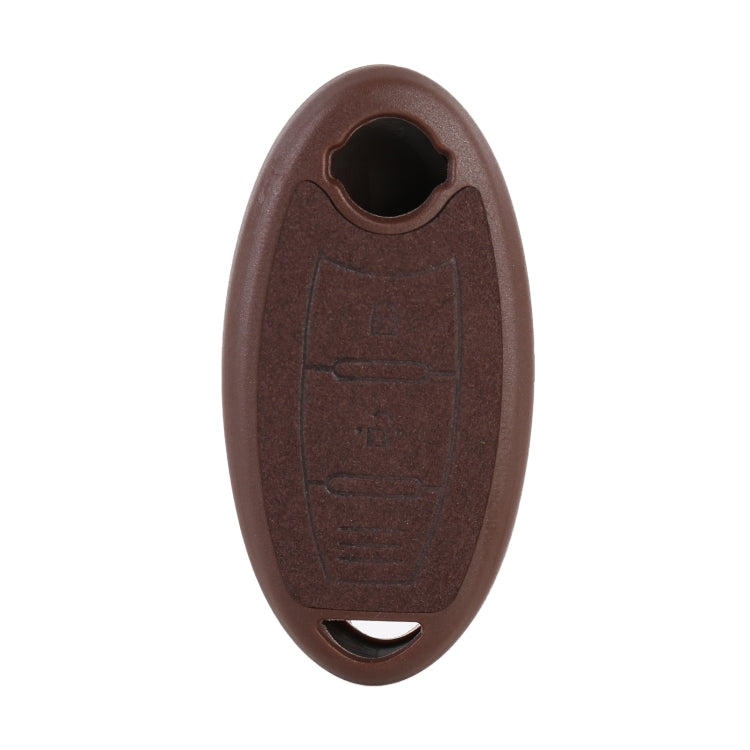 Car Flocking Plastic Key Protective Cover Three Buttons A for Nissan X-TRAIL / Teana / Qashqai / Sylphy / Tiida, Style 2