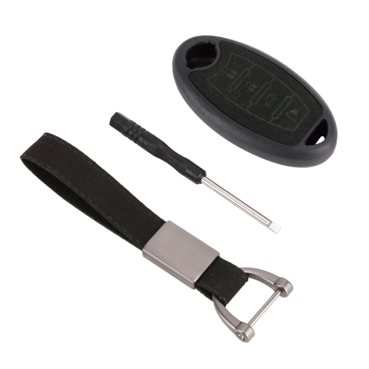 Car Flocking Plastic Key Protective Cover Four Buttons for Nissan X-TRAIL / Teana / Qashqai / Sylphy / Tiida, Style 2