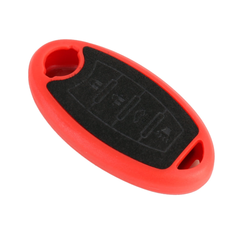 Car Flocking Plastic Key Protective Cover Four Buttons for Nissan X-TRAIL / Teana / Qashqai / Sylphy / Tiida, Style 2