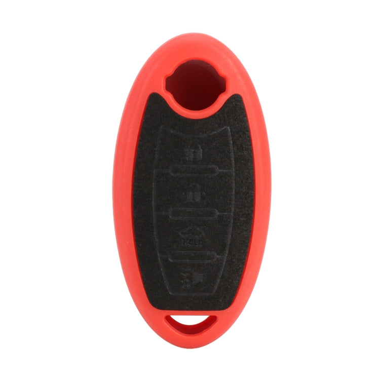 Car Flocking Plastic Key Protective Cover Four Buttons for Nissan X-TRAIL / Teana / Qashqai / Sylphy / Tiida, Style 2