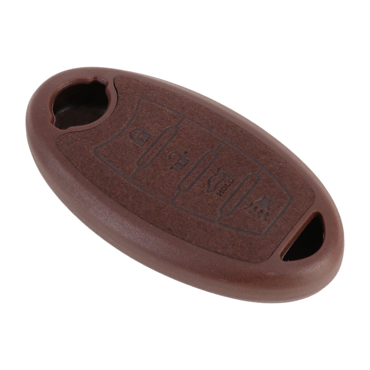 Car Flocking Plastic Key Protective Cover Four Buttons for Nissan X-TRAIL / Teana / Qashqai / Sylphy / Tiida, Style 2