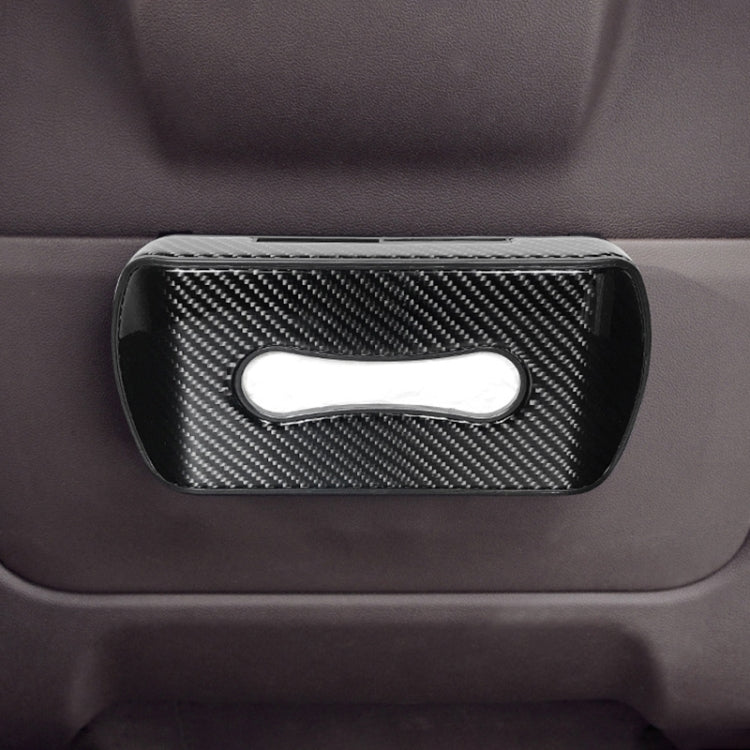 Car Carbon Fiber Hang Type Tissue Box with Clip