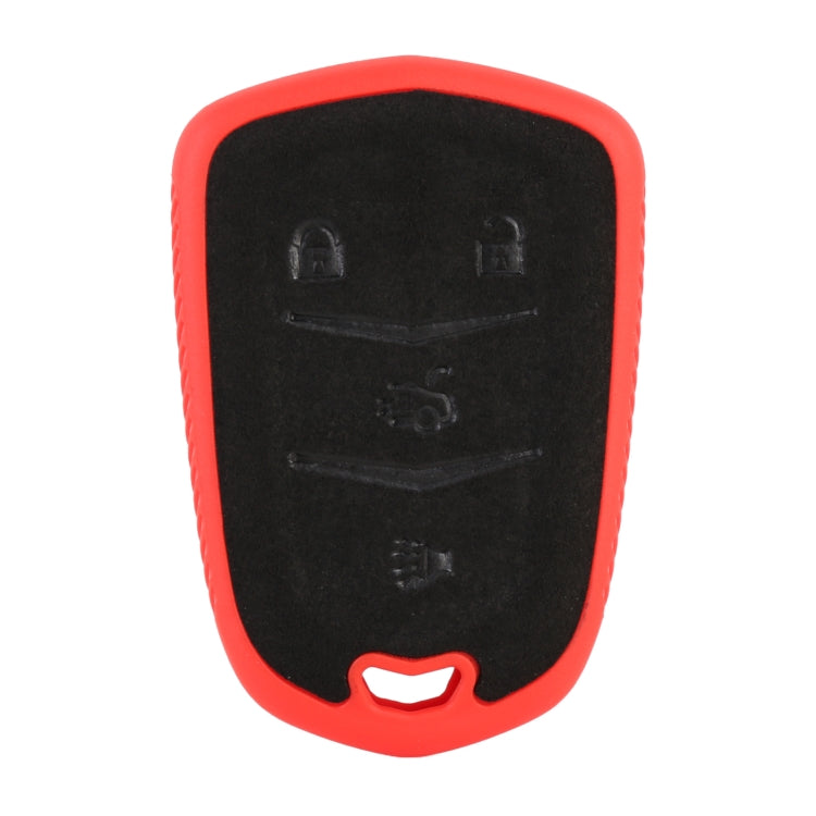 Car Flocking Plastic Key Protective Cover Four Buttons for Cadillac