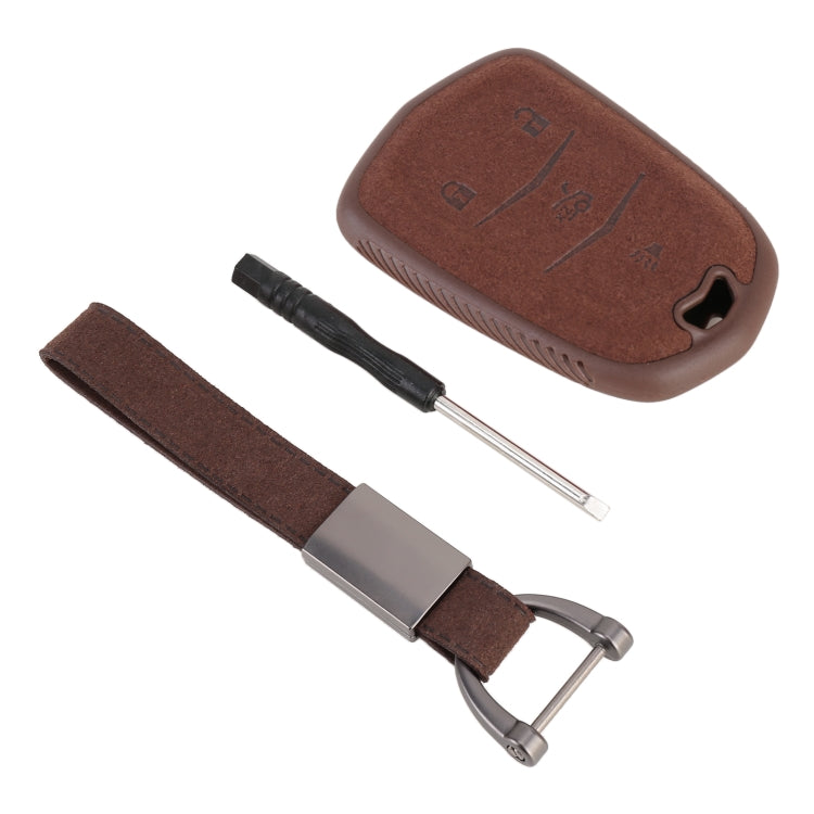 Car Flocking Plastic Key Protective Cover Four Buttons for Cadillac