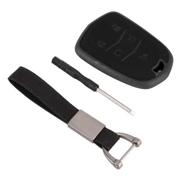 Car Flocking Plastic Key Protective Cover Five Buttons for Cadillac