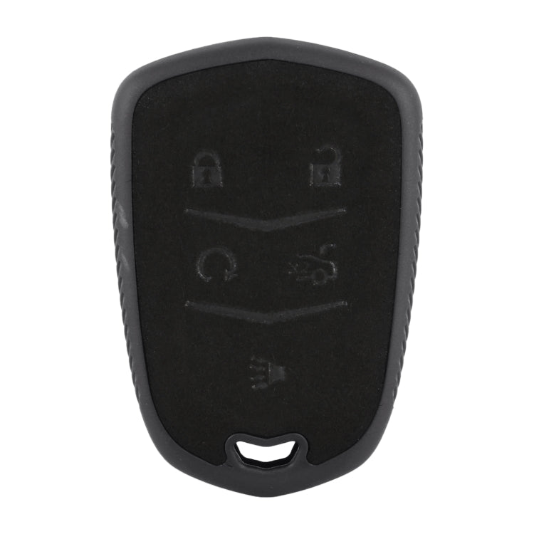 Car Flocking Plastic Key Protective Cover Five Buttons for Cadillac