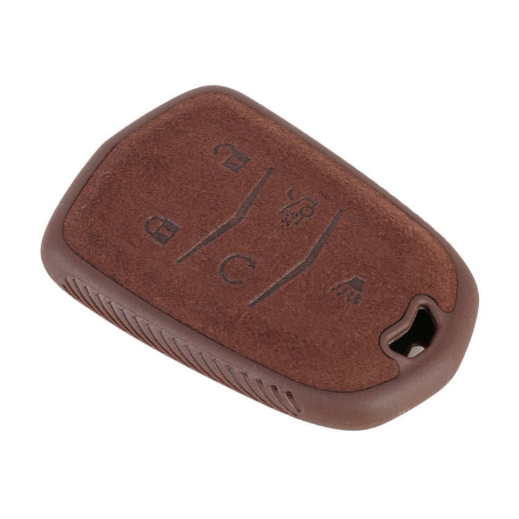 Car Flocking Plastic Key Protective Cover Five Buttons for Cadillac