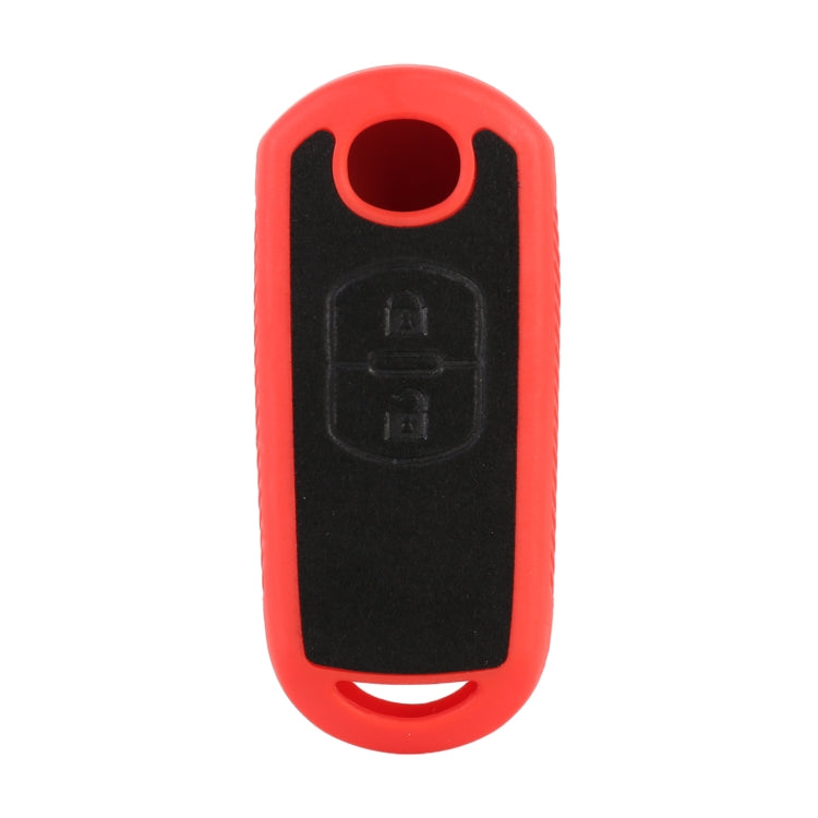Car Flocking Plastic Key Protective Cover Two Buttons for Mazda