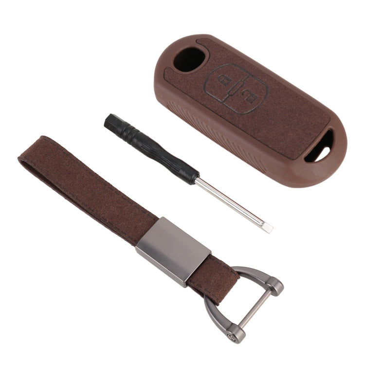 Car Flocking Plastic Key Protective Cover Two Buttons for Mazda