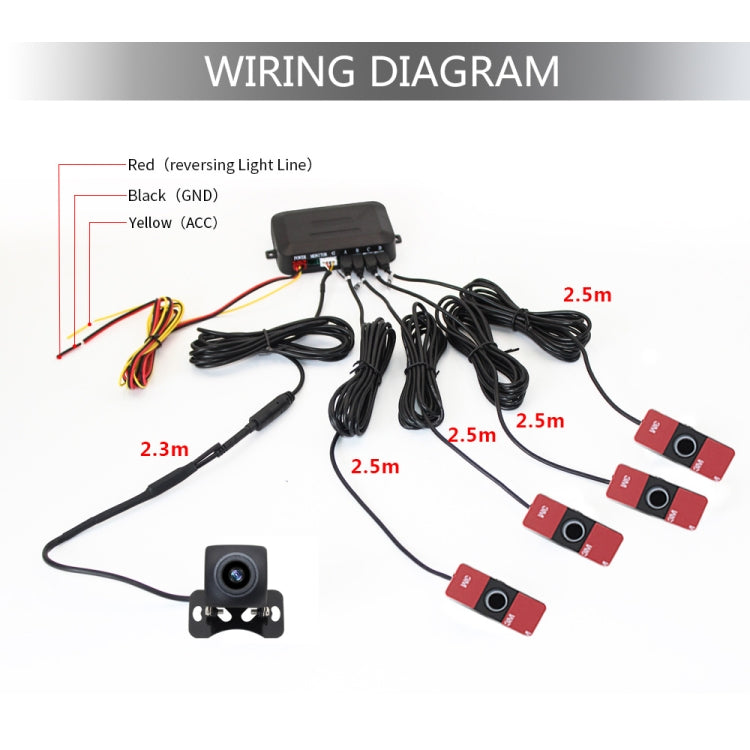 Car WiFi Parking Sensors Reversing Radar  Camera, Sensor Diameter: 16.5mm