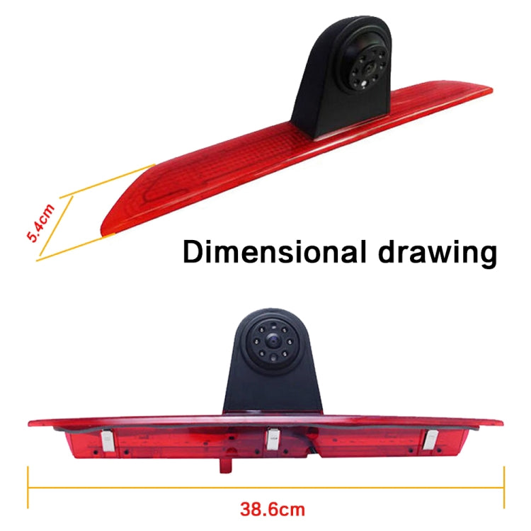 PZ466 Car Waterproof 170 Degree Brake Light View Camera + 7 inch Rearview Monitor for Ford Transit 2014-2015
