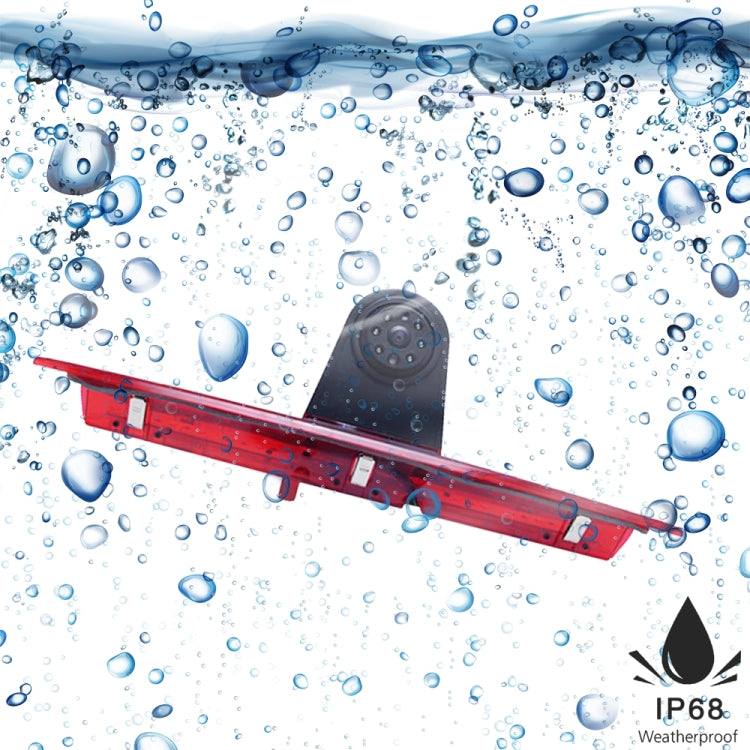 PZ466 Car Waterproof 170 Degree Brake Light View Camera + 7 inch Rearview Monitor for Ford Transit 2014-2015