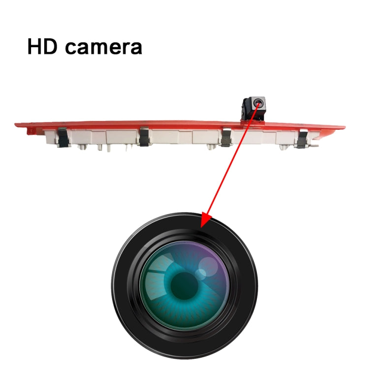 PZ468 Car Waterproof 170 Degree Brake Light View Camera + 7 inch Rearview Monitor for Mercedes-Benz Vito 2016