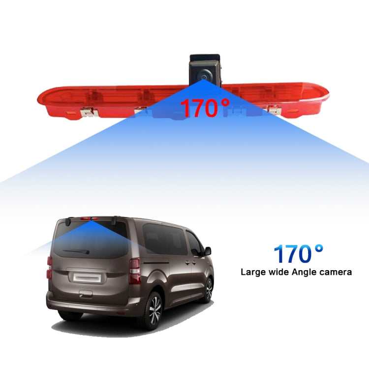 PZ471 Car Waterproof 170 Degree Brake Light View Camera + 7 inch Rearview Monitor for Citroen / Peugeot / Toyota