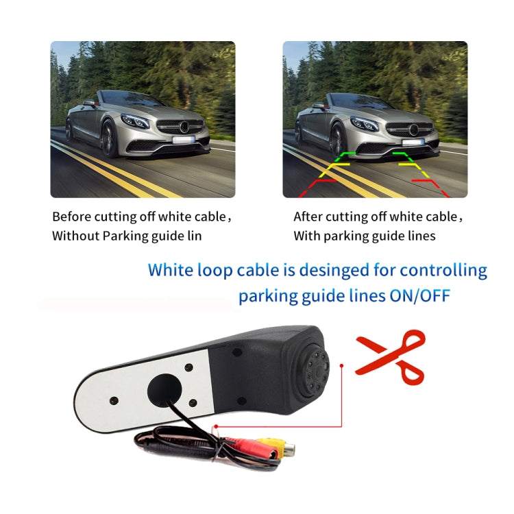 PZ475 Car Waterproof 170 Degree Brake Light View Camera + 7 inch Rearview Monitor for Volkswagen Crafter