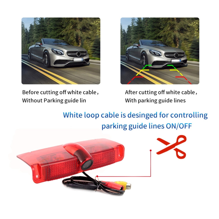 PZ478 Car Waterproof 170 Degree Brake Light View Camera + 7 inch Rearview Monitor for Chevrolet Express Van / CMC Savana Van