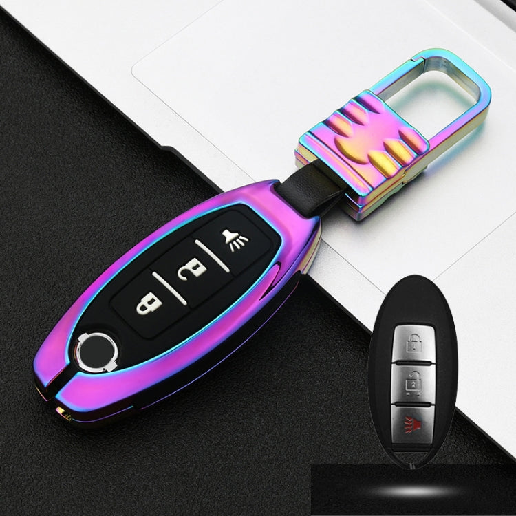 Car Luminous All-inclusive Zinc Alloy Key Protective Case Key Shell for Nissan B Style Smart 3-button