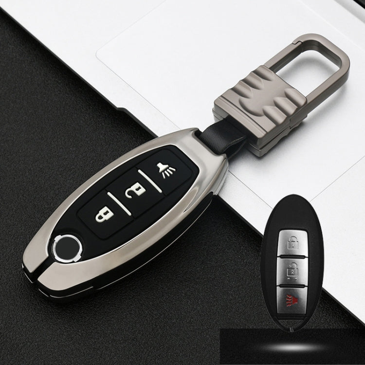 Car Luminous All-inclusive Zinc Alloy Key Protective Case Key Shell for Nissan B Style Smart 3-button